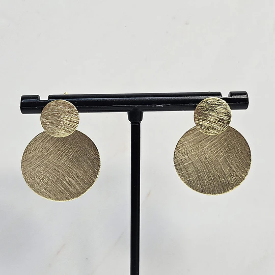 AROS DOBLE CIRCULO LIJADOS 28MM ENCH.ORO
