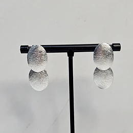 AROS DOBLE OVALADOS LIJADOS 30MM ENCH.PLATA