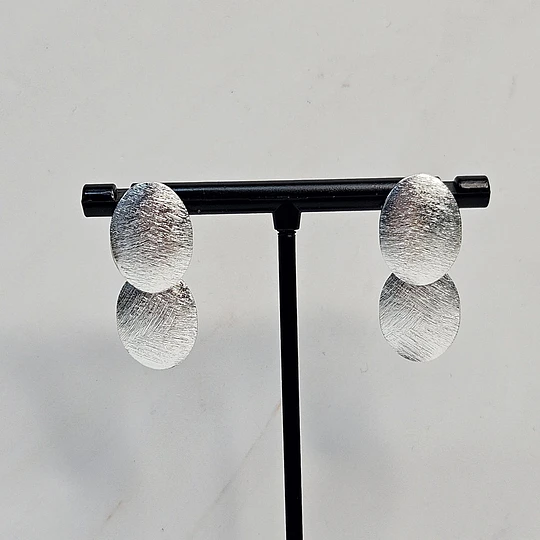 AROS DOBLE OVALADOS LIJADOS 30MM ENCH.PLATA