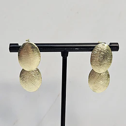 AROS DOBLE OVALADOS LIJADOS 30MM ENCH.ORO