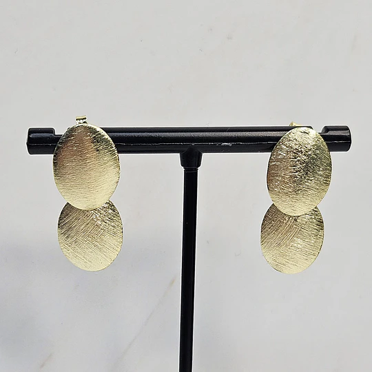 AROS DOBLE OVALADOS LIJADOS 30MM ENCH.ORO