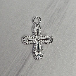 COLGANTE CRUZ LABRADA 19MM ENCH.PLATA