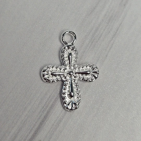 COLGANTE CRUZ LABRADA 19MM ENCH.PLATA