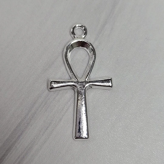 COLGANTE CRUZ EGIPCIA 25MM ENCH.PLATA