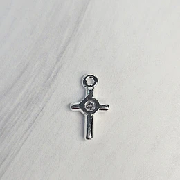MINI CRUZ CIRCÓN 13MM ENCH.PLATA