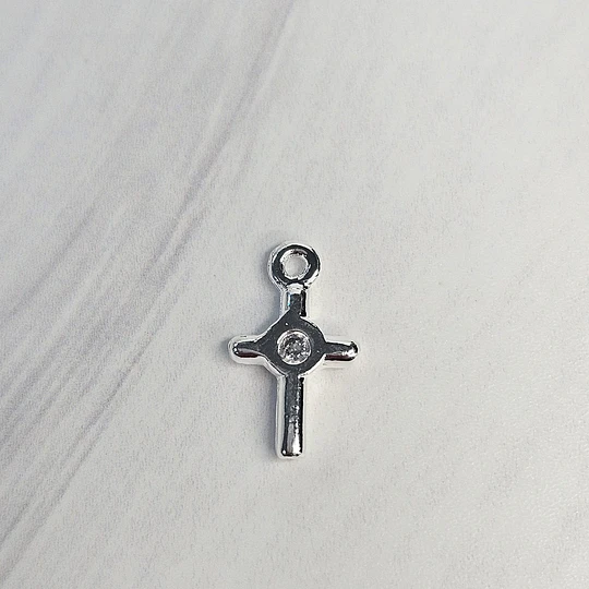 MINI CRUZ CIRCÓN 13MM ENCH.PLATA