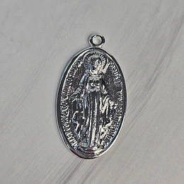 COLGANTE VIRGEN DE LOS RAYOS 33MM ENCH.PLATA