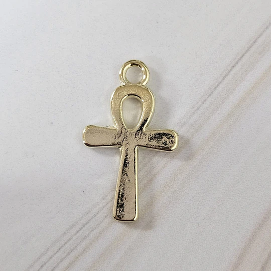 COLGANTE CRUZ EGIPCIA 21MM ENCH.ORO