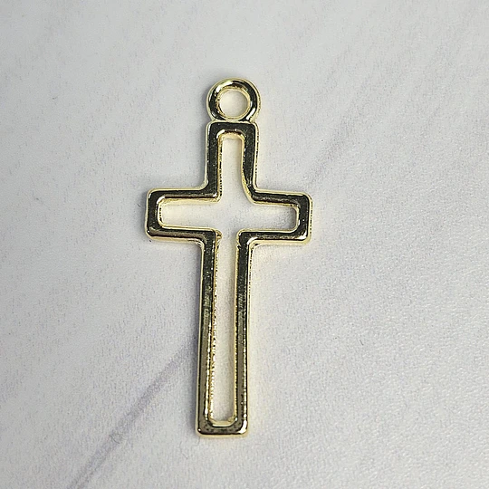 COLGANTE CRUZ CALADA 22MM ENCH.ORO