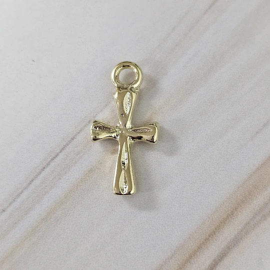 COLGANTE CRUZ 14MM ENCH.ORO