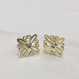 AROS NUDO DE BRUJA CIRCÓN 13MM ENCH.ORO