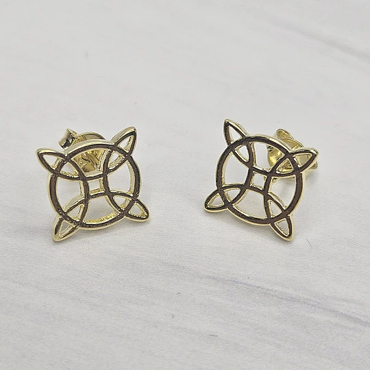 AROS NUDO DE BRUJA CIRCULAR 15MM ENCH.ORO