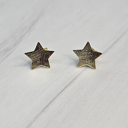 AROS ESTRELLA LIJADA 12MM ENCH.ORO