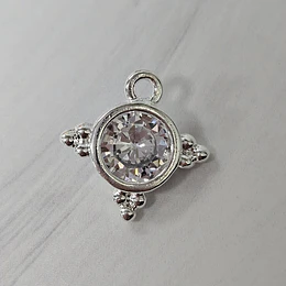 COLGANTE PUNTO DE LUZ BOLITAS 15MM ENCH.PLATA