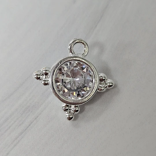 COLGANTE PUNTO DE LUZ BOLITAS 15MM ENCH.PLATA