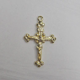 COLGANTE CRUCIFIJO RELIEVE 25MM ENCH.ORO