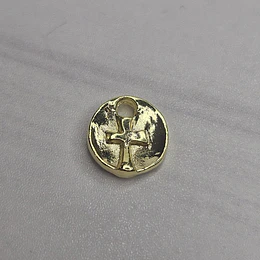 MINI MEDALLA CRUZ 9MM ENCH.ORO
