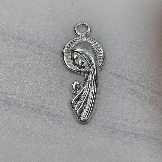 COLGANTE VIRGEN 18MM ENCH.PLATA