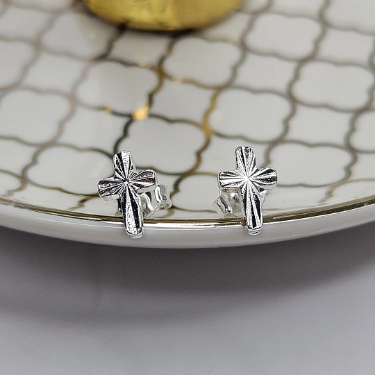 AROS MINNI CRUZ 9MM ENCH.PLATA