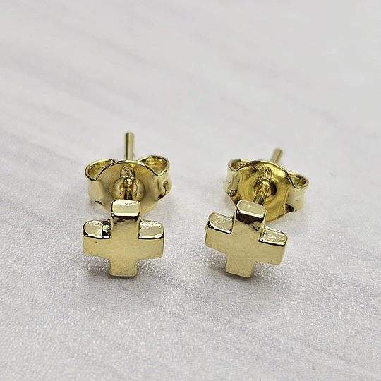 AROS MINI CRUZ LISA 5MM ENCH.ORO