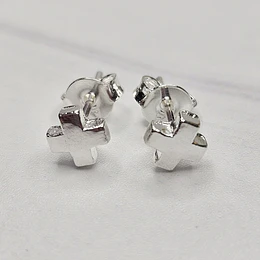 AROS MINI CRUZ LISA 5MM ENCH.PLATA