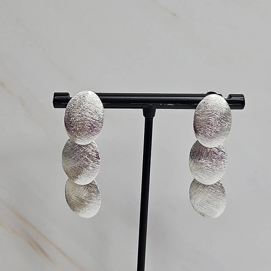 AROS TRIPLE OVALADOS LIJADOS 37MM ENCH.PLATA