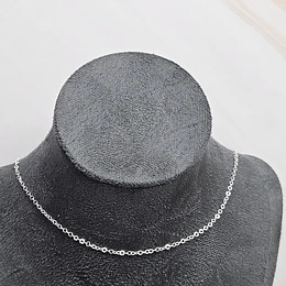 CADENA SIMPLE 40CM ENCH.PLATA