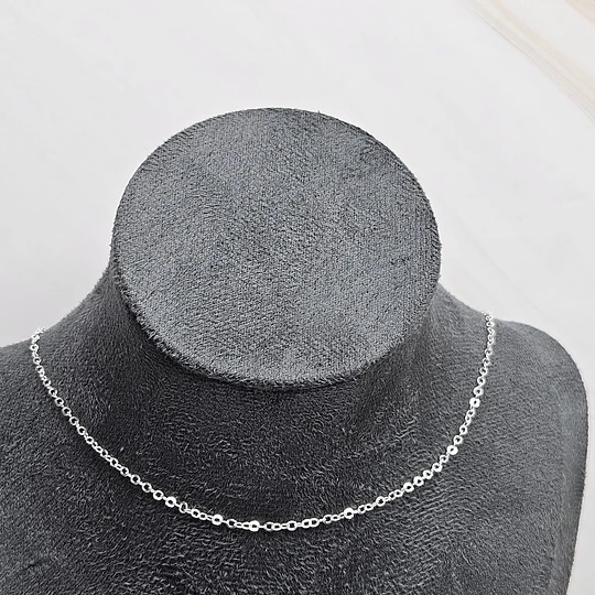 CADENA SIMPLE 40CM ENCH.PLATA