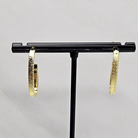 ARGOLLAS PLANAS OVALADAS LIJADAS 25MM ENCH.ORO