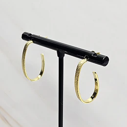 ARGOLLAS PLANAS OVALADAS LIJADAS 25MM ENCH.ORO