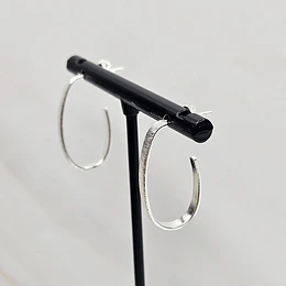ARGOLLAS PLANAS OVALADAS LIJADAS 25MM ENCH.PLATA