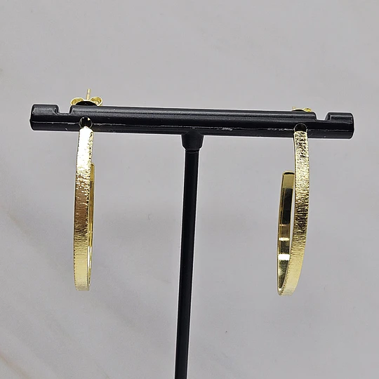 ARGOLLAS PLANAS LIJADAS EN PUNTA 35MM ENCH.ORO