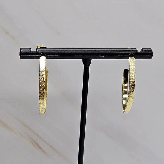 ARGOLLAS PLANAS LIJADAS EN PUNTA 30MM ENCH.ORO