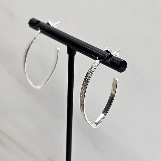 ARGOLLAS PLANAS LIJADAS EN PUNTA 30MM ENCH.PLATA