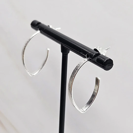 ARGOLLAS PLANAS LIJADAS EN PUNTA 25MM ENCH.PLATA