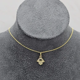 COLLAR MANO DE FATIMA 45CM ENCH.ORO
