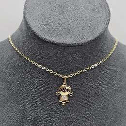 COLLAR NIÑA CIRCONES 45CM ENCH.ORO