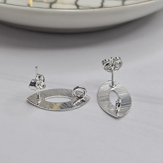 BASE OVALADA CALADA 18MM ENCH.PLATA