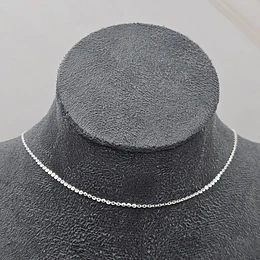 CADENA SIMPLE FINA 45CM ENCH.PLATA