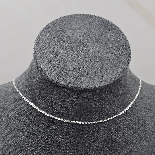 CADENA SIMPLE FINA 45CM ENCH.PLATA