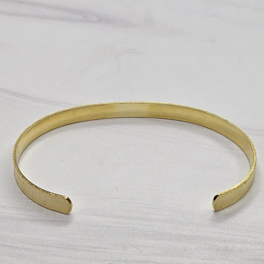 ESCLAVA PLANA LIJADA SATINADA ENCH.ORO