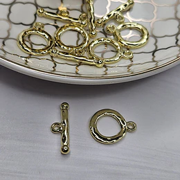 BROCHE PALITO MACHACADO 16MM ENCH.ORO