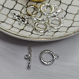 BROCHE PALITO MACHACADO 16MM ENCH.PLATA