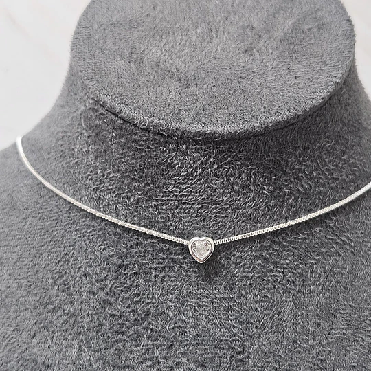 PUNTO DE LUZ CORAZÓN 45CM  ENCH.PLATA