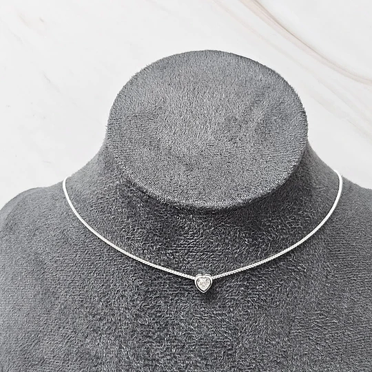 PUNTO DE LUZ CORAZÓN 45CM  ENCH.PLATA