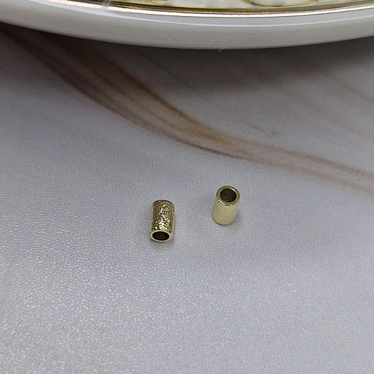 MOSTACILLA TUBO SATINADA 2MM ENCH.ORO