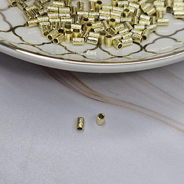 MOSTACILLA TUBO SATINADA 2MM ENCH.ORO