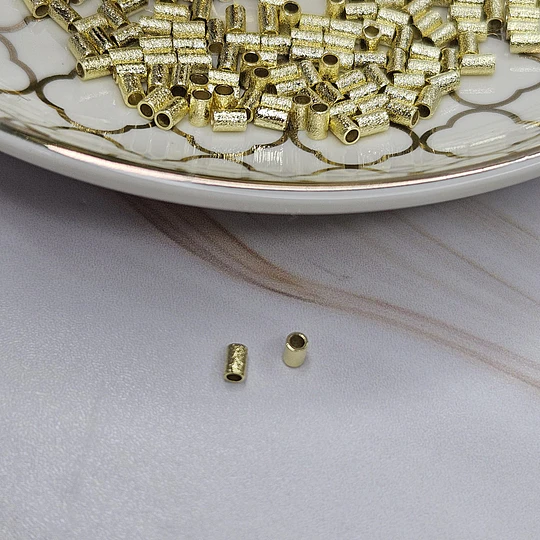 MOSTACILLA TUBO SATINADA 2MM ENCH.ORO