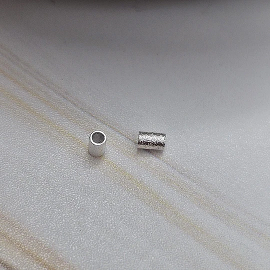 MOSTACILLA TUBO SATINADA 2MM ENCH.PLATA