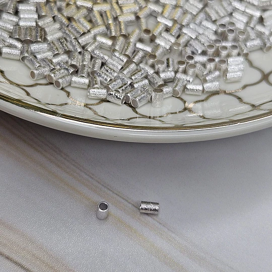 MOSTACILLA TUBO SATINADA 2MM ENCH.PLATA